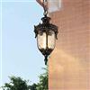 ChaoZan Rustico soffitto Outdoor Luce Lanterna di Vetro martellato Vineyard Impermeabile Gazebo Lampada lampadario Esterni Lampade da soffitto Porticato Corridoio Giardino Balcone Patio E27, Nero