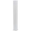 Dopa Dopastore Lampione Palo da Terra Attacco E27 Design Cilindro Quadrato Portalampada Moderno Alluminio Altezza 74CM da Esterno (Bianco)
