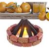 Generico Mini Luce Notturna Con Effetto Fuoco Da Campo In Resina Realistica LED Scintillante | Lampada Decorativa Per Dormitorio Soggiorno Camera Cucina Appartamento Regalo Casa Calda Atmosfera Accogliente