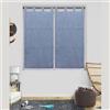 Generico Lino Tende Tendine Finestre a Pannello Trasparente Adatte per Porte Balcone Soggiorno Camera da Letto Cucina (Blu, 60x150cm 2 Pannelli)