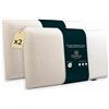 Domus Dream Cuscino per Dormire Memory Foam a Saponetta Anallergico - Cuscini Letto - 41x72 Altezza 12cm, 2 pezzi