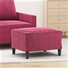Gecheer Poggiapiedi Rosso Vino, Morbido in Velluto 100% Poliestere con Struttura in Compensato e Imbottitura in gommapiuma, 60 x 50 x 41 cm, per Divano, Poltrona reclinabile o Soggiorno