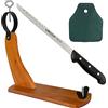 CUPERINOX Porta prosciutto | Supporto per prosciutto Crudo | Coltello Professionale con Alveoli | Copertura del prosciutto | poggia prosciutto