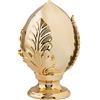 Montemaggi Baroni Home Pumo Pugliese Colorato, Pumo Decorativo in Porcellana Dipinta a Mano, XL, Oro