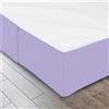 ISZI Mantovane Giroletto in Poliestere Letto Gonna da Letto Classica Rivestimento per Giroletto Matrimoniale Vestiletto Matrimoniale Coprirete Singolo Gonna da Letto Elastica,Viola,140 * 200+35cm