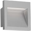 ledscom.de Lampada da incasso a parete a LED NOLA, downlight per esterni, IP54, grigio opaco, 90 x 90 mm, bianco caldo