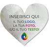Teetaly Cuscino A Cuore Personalizzato con Foto e Scritte da un lato, 40x35 cm, Lavabile