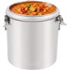 CHERIPOLI Contenitore termico da 20 l/40 l per cibo, secchio isolato con coperchio, in acciaio inox, per tè o vin brulé, mantiene il cibo caldo per 12 ore e freddo per 24 ore (40 l senza rubinetto)