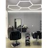 rivestiiltuogarage Lampada Led nido d'ape esagonale barber shop carrozzeria studio tatoo soffitto parete detailing officina (298x156 cm)