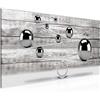 Runa Art Quadri Moderni 3D Palle Tela Non Tessuta Soggiorno Corridoio Astratto Illusione Grigio 504312a