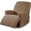 JORTUIO Copridivano Relax Reclinabile Elasticizzato 1/2/3 Posti, Copripoltrona Relax Reclinabile Universale con Tasche, 6-Pezzi Fodera per Poltrona Lavabile, Coperture per Divano da Massaggio Lavabile ( Color