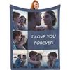 Generic Coperta Personalizzata con Foto e Scritta - Plaid Personalizzato per Donna, Uomo, Coppia e Famiglia - coperte personalizzate per San Valentino, Festa del Mamma regalo divertenti amica