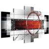 Cuadros B&D XXL - Quadro Astratto 200x100 cm 5 Pezzi - Stampa su Tela Strutturata Grande - Quadri Moderni per Camera da Letto Matrimoniale - Stampe da Parete Arte - Astratti Grigie a-A-0052-b-n