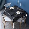FANSU Tovaglia Plastificata PVC Cerata, Tovaglie Impermeabile Antimacchia Lavabile Facile da Pulire Copritavolo Proteggi Tavolo per Soggiorno Cucina Giardino (Plaid Nero,90x140cm)