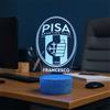 Generico Lampada in Plexiglass Disegno Stemma Pisa Calcio e Nome Personalizzato Decor Night Light LED Luce Camera 7 Colori