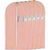 WPWSDWMX Copriabiti in Tessuto Non Tessuto per Appendiabiti, 5 Custodia Abiti, Borse Porta Abiti Appesi con Finestra Trasparente, Copertura Antipolvere con Cerniera Completa(Pink,120cm/47in)