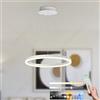 YYUTLUO Lampadario LED Moderno DIY Cerchio, 1 Bianco Anelli, 60cm=29W, H150cm Altezza Regolabile, Metallo + Acrilico, Telecomando Dimmerabile Lampadario Rotondo Soffitto Soggiorno Camera Da Letto Sala