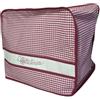 RICAMI FIORENTINI BALDI Copriaffettatrice Tessuto Cotone 100% Tinto in Filo con Ricamo. Misura Grande cm 44x55x30. su Richiesta Misure Personalizzate. (Grande, Rosso)