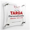 STICKER DESIGN Targa Personalizzata in Plexiglass contemporanea da esterno, Targa personalizzata per Studio, Dottori, Attività, Condominio, Hotel, Casa Vacanze, con Cin, logo, scritta, testo su misura