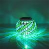 Redlution Luci solari a LED a energia solare a mosaico con cambiamento di colore, sfera magica in vetro di cristallo impermeabile, bella lampada da notte per giardino, tavolo, terrazza, cortile, feste