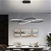 Lanekd LED Lampadario soggiorno a sospensione, L100cm 48W Lampada a Tavolo da Pranzo Cucina Lampadari Moderna Regolabile Altezza Lampada a Sospensione Ufficio Bagno Sala Soffitto Lampade 6500K luce bianca