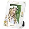 Maverton Cornice Foto - Bianca - Personalizzazione Stampata a Colori - Porta Foto in Legno - 27,5 x 21,5 cm - Portafoto da Tavolo - Cornici da Parete - regalo donna - regalo di Natale - 1° Comunione