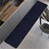 Comart - Tappeto Cucina Nancy - Antiscivolo - Lavabile in Lavatrice - Moderna Passatoia in Ciniglia - Runner per Corridoio e Cucina - Morbido e Resistente - Made in Italy - Blu - 50x270 cm