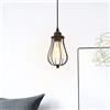 Mengjay Lampada a sospensione Paralume vintage in metallo Lampada a sospensione retrò E27 con design geometrico a triangolo Lampada da soffitto industriale Lampada a sospensione (Stile:I)