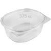 marketcaffe 50 Vaschette 375cc per Alimenti Usa e Getta con Coperchio Ovali Trasparenti in Pet Misura Contenitori con Coperchio Unito Trasparente Chiusura ermetica MADE IN ITALY (375 cc)