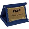 Printerland Targa Regalo PAPA' papà Personalizzata con Astuccio in Velluto Blu, Rosso o Nero - Targhe Regali Feste Festa Personalizzate (BLU, Papà)