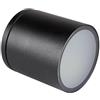 Partenopea Plafoniera faretto cilindrico tondo per soffitto da esterno IP54 per balconi terrazza patio androni Bagno cucina dotato di attacco per lampadine GU10 (Nero, lampadina esclusa)