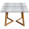 Morbuy Impermeabile Tovaglia Piazza con Bordo Elastico, Motivo a Griglia Colorato Copertura per Tavolo da Cocktail, Antimacchia Topper Cap per Sala da Pranzo, Picnic (Grigio chiaro,90x90cm)