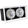 TANKUAI Faretti Led da Incasso, Moderno bianco 30W Illuminazione aziendale Faretto a LED orientabile a doppia testa Faretto COB Faretto super luminoso Corridoio Corridoio Luce di pannello Negozio di abbigliam