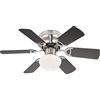 Globo Ugo - Ventilatore da soffitto in Nichel Opaco