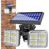 Generico Luci Con Sensore Di Movimento Solare - Luce Di Sicurezza | Lampada Impermeabile Per Cortile Ingresso Giardino Terrazza