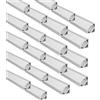 Jandei - Profili in alluminio grigio 1 metro. Canale a forma di V per installazione strisce LED angolari, diffusore semitrasparente. Include tappi e clip di montaggio - 18,2 mm x 18,2 mm x 1 m