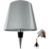 Generico Lampada Bottiglia LED, Lampada Ricaricabile per Bottiglia Senza Fili Tattile con Luce Dimmerabile per Ristorante, Casa, Bar, Ufficio (Argento)