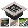 VSHENG LED Luci del Paesaggio - Esterni Luce Sotterranea IP66 Impermeabile AC85-265V Quadrato Faretti da Incasso per Vialetto, Terrazza, Gradino, Giardino, Illuminazione Architettonica(White,6W)