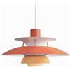 EMISOO Lampada a sospensione nordica - Lampada a sospensione Ph5 in colore sfumato in ferro battuto - Lampada per lampadari in alluminio con personalità E27 - per l'illuminazione del ristorante Decorazioni p