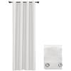 emmevi Tenda Porta Finestra Raso Sintetico 1 Pannello Coprente 140x280 Cm Occhielli Acciaio Bianco