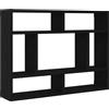 vidaXL Mensola da Parete in Rovere Nero 75x16x55 cm in Legno ingegnerizzato