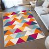 TAPISO Lazur Tappeto Soggiorno Pelo Corto Design Moderno Motivo Geometrico Astratto Triangoli Multicolore Cameretta Stanza Ragazzi Salotto Camera Oeko-Tex 160 x 220 cm