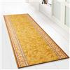 Floordirekt Tappeto passatoia con Motivo, Realizzato su Misura, per Cucina, corridoio e Soggiorno, Ornamento Vintage a griglia Orientale (80 x 150 cm, Beige, Rügen)