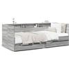Festnight Struttura Letto con Cassetti, Divano Letto con Cassetti，Letto Contenitore, Letto Singolo, Divano Letto Singolo in Legno Multistrato Grigio Sonoma 90x190 cm