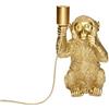 Brillibrum - Lampada da tavolo di design a forma di scimmia, E27, max. 40 Watt, lampada da tavolo a forma di scimmia seduta, decorativa (24 cm, oro)