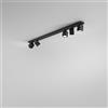 Perenz Spot Contemporaneo Oddy Alluminio Nero 5 Luci Gu10