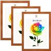 MG Design Set da 3 cornici portafoto 25 x 35 cm - Cornici in legno verniciato con vetri acrilici infrangibili, verticale e orizzontale, da appendere e da appoggiare