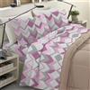 BANZAII TEXTILE INNOVATOR ONLINE Banzaii Completo Lenzuola Piazza e Mezza Invernale in Flanella Felpate 100% Cotone Anti-Pilling 1 Piazza e 1/2 Zig Atena Rosa