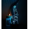 Shop and Solve FootballLED - Luce 3D dream luce notturna - lampada USB e batteria con telecomando, 7 colori e 5 modalità idea regalo per tifosi, per bambini e adulti tifosi (Mano de D10)