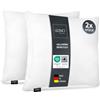 LILENO HOME Cuscino in microfibra, 30 x 30 cm, set da 2 pezzi, lavabile fino a 95 gradi con cerniera - Cuscino per la testa come imbottitura per letto o decorazione